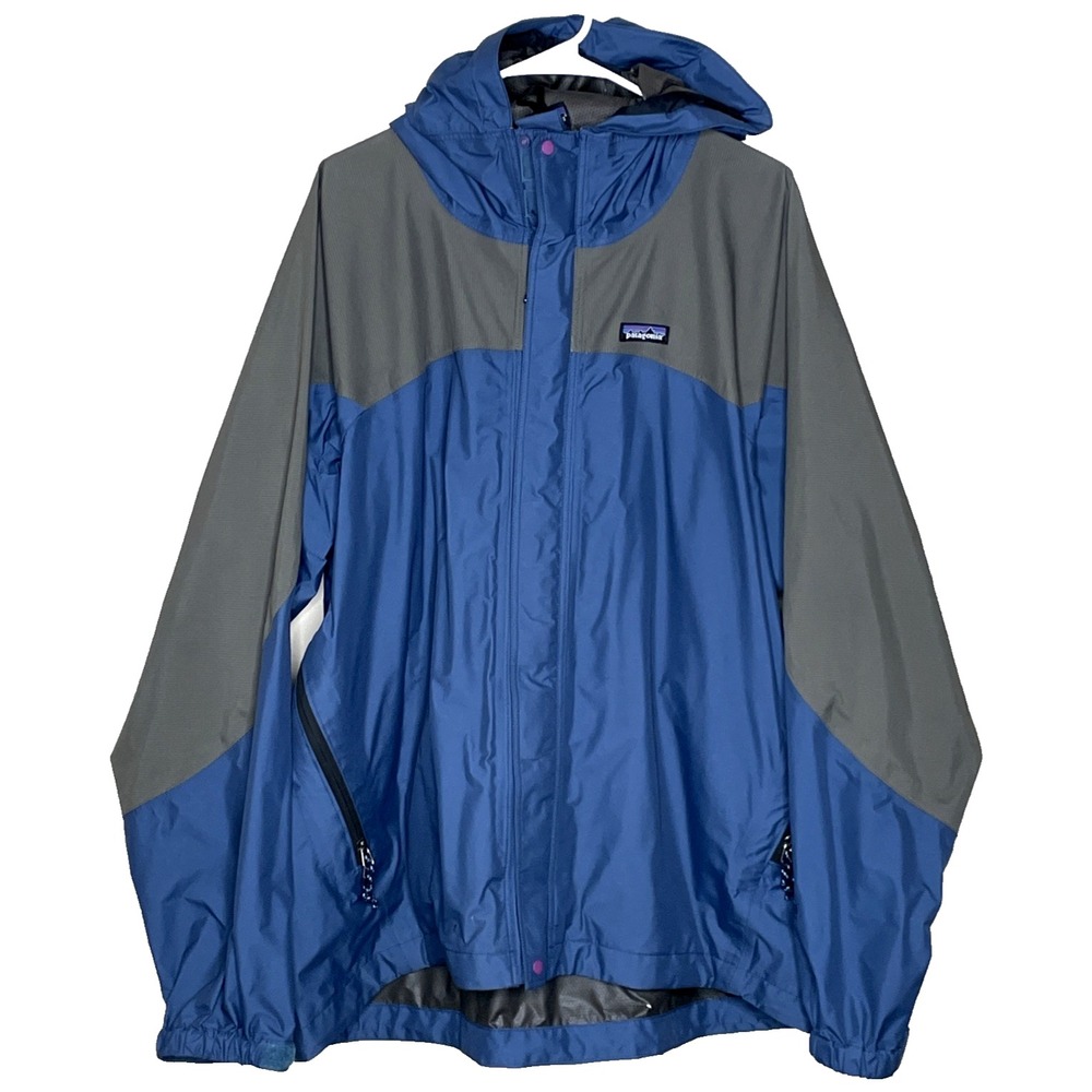 Patagonia Unisex Triolet Gore-Tex Vented Blue Gray Jacket Size XL 83405 Fall Y2K